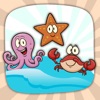 Color aquatic and sea animals icon