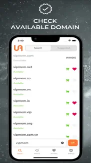 domain search - unavailable iphone screenshot 3