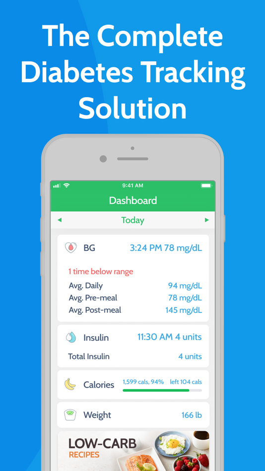 #2. Diabetes Tracker by MyNetDiary (iOS) Podle: MyNetDiary Inc.
