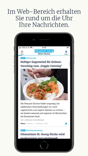 Screenshot von Münsterland Zeitung auf dem iPhone 4