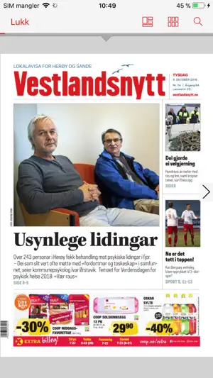 Vestlandsnytt eAvis screenshot 1