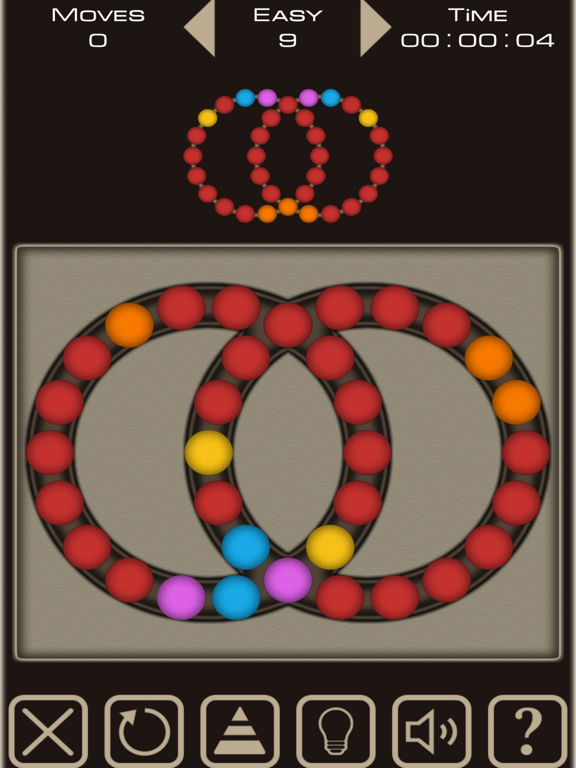 Balls on rings iPad screenshot