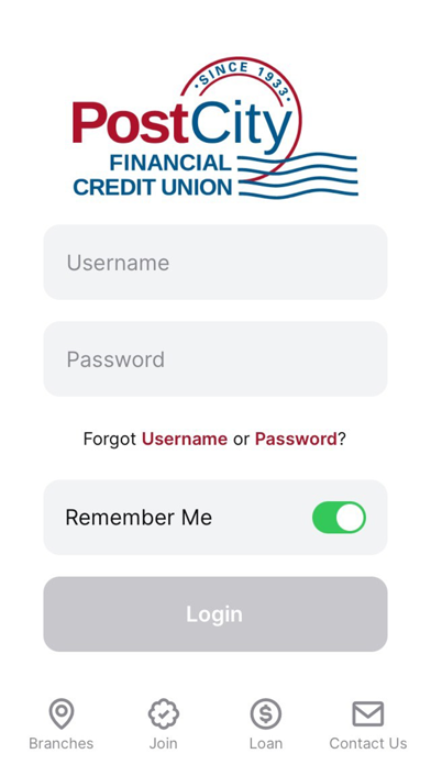 PostCity Financial CU Screenshot