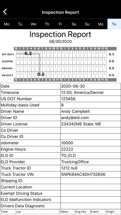 TruckingOffice ELD Screenshot