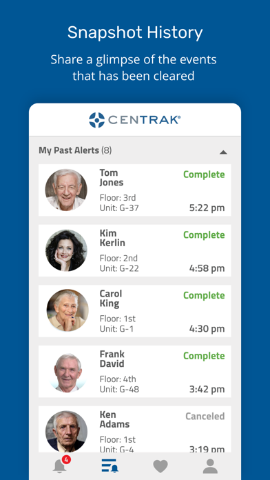 CenTrak TruView Alert Manager Screenshot