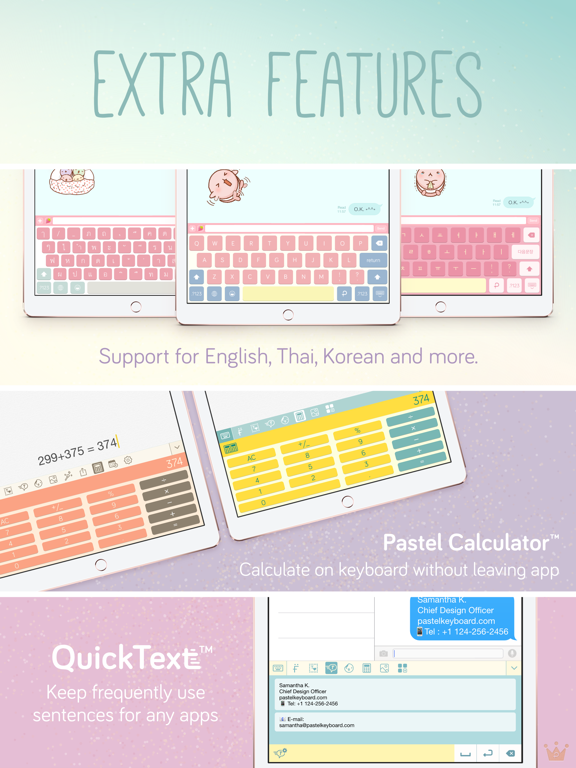 Pastel Keyboard Themes Colorのおすすめ画像6