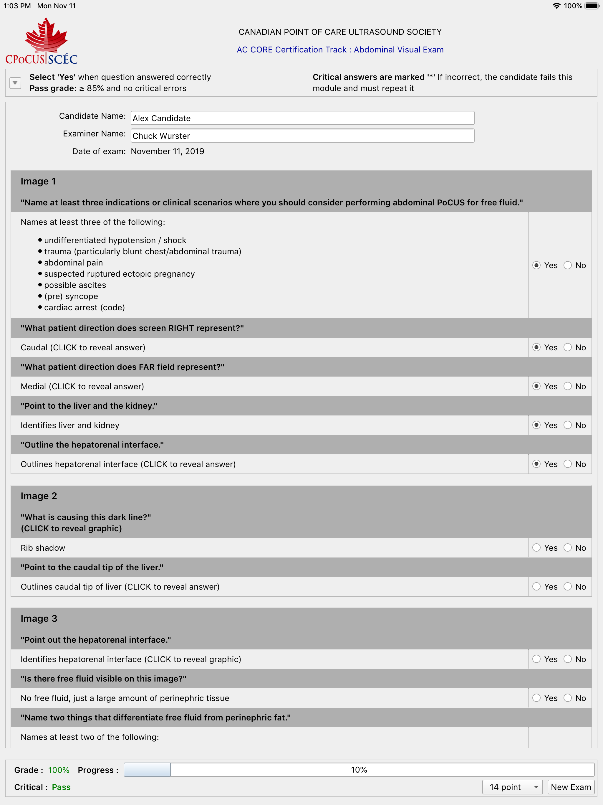 CPoCUS Exams screenshot 7