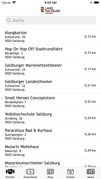 Salzburger Familienpass Screenshot