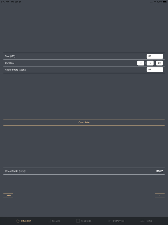 Screenshot #4 pour VidBitCalc
