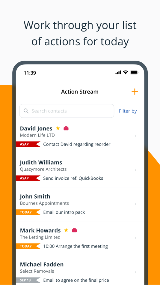 #2. OnePageCRM - Simple CRM System (iOS) 由: OnePageCRM