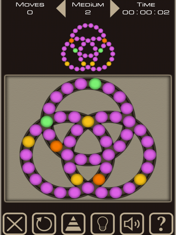 Balls on rings iPad screenshot