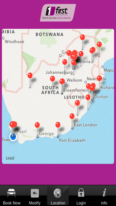 First Car Rental Booking App Screenshot