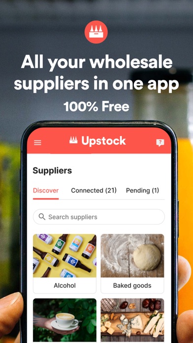 Upstock wholesale food & drink Screenshot
