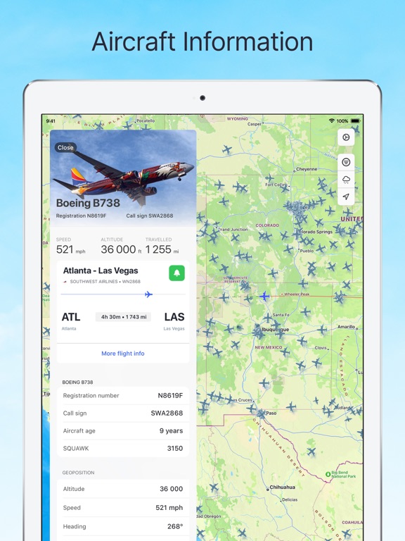 Screenshot #2 for Planes Live - Flight Tracker