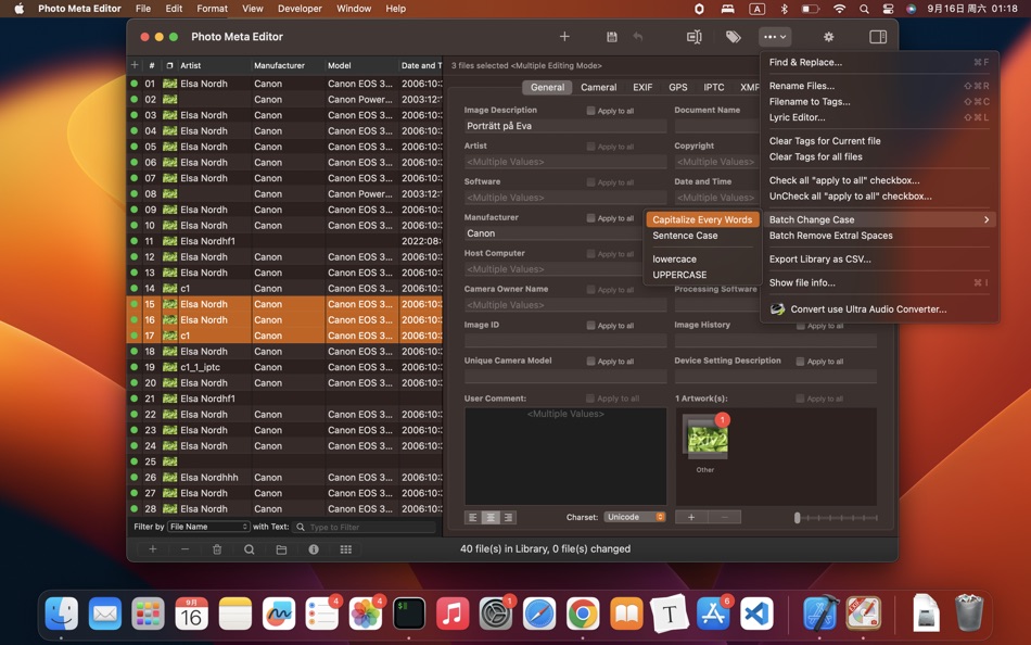 #1. Photo Meta Editor (macOS) Podle: 恒卓 刘