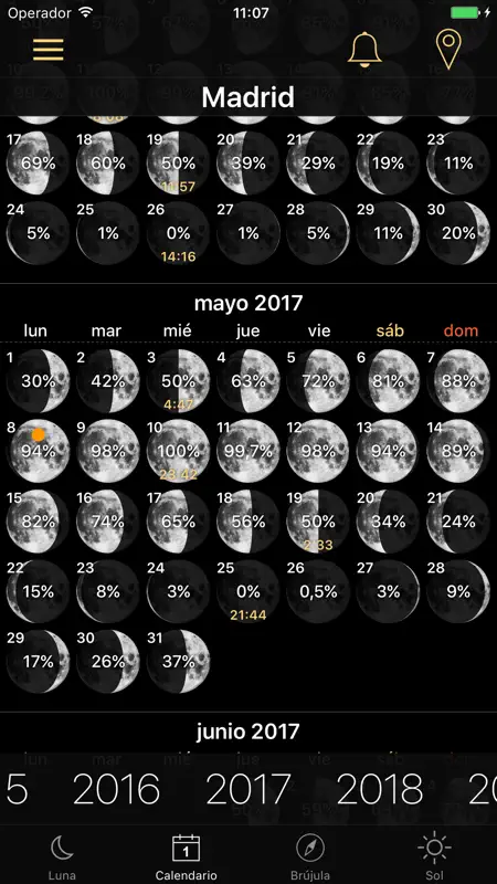 Las fases lunares de la Luna screenshot 2 of 7