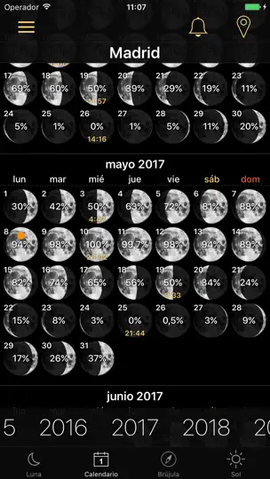 Captura de pantalla de Las Fases Lunares De La Luna en iPhone 2
