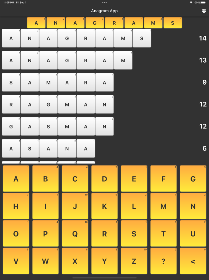 Anagram App