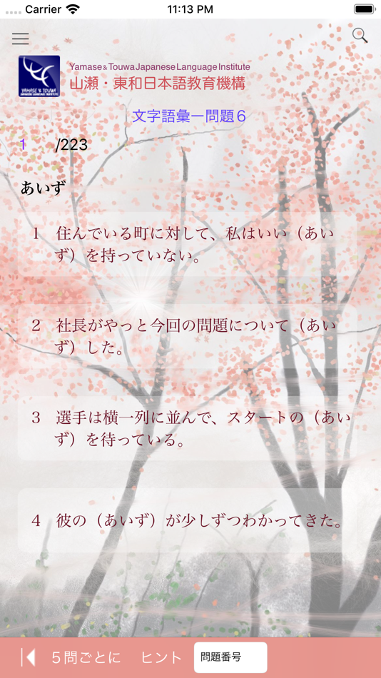 #9. N2 文字語彙問題集 (iOS) 由: Yamase & Touwa Japanese Insititute