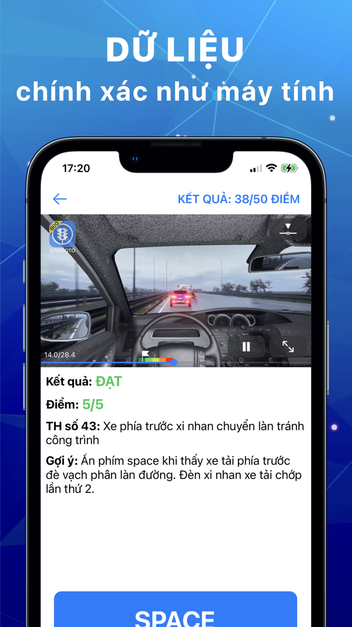 120 Câu Mô Phỏng GPLX OTOMOTO