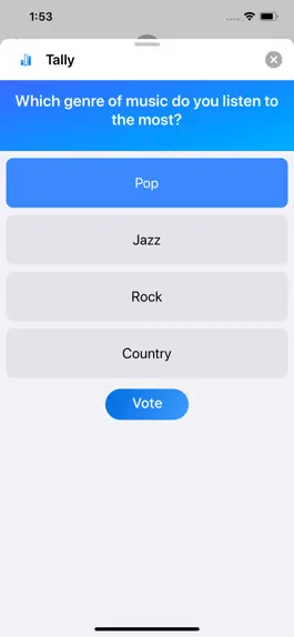 Game screenshot Tally - Polls for iMessage apk