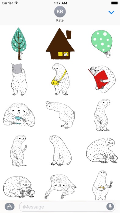 Lazy Sloth In Winter Sticker screenshot 2