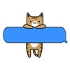 Message hug hold cat sticker icon