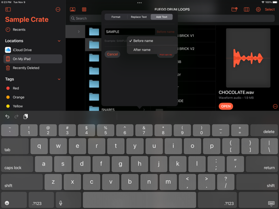 Sample Crate iPad app afbeelding 4