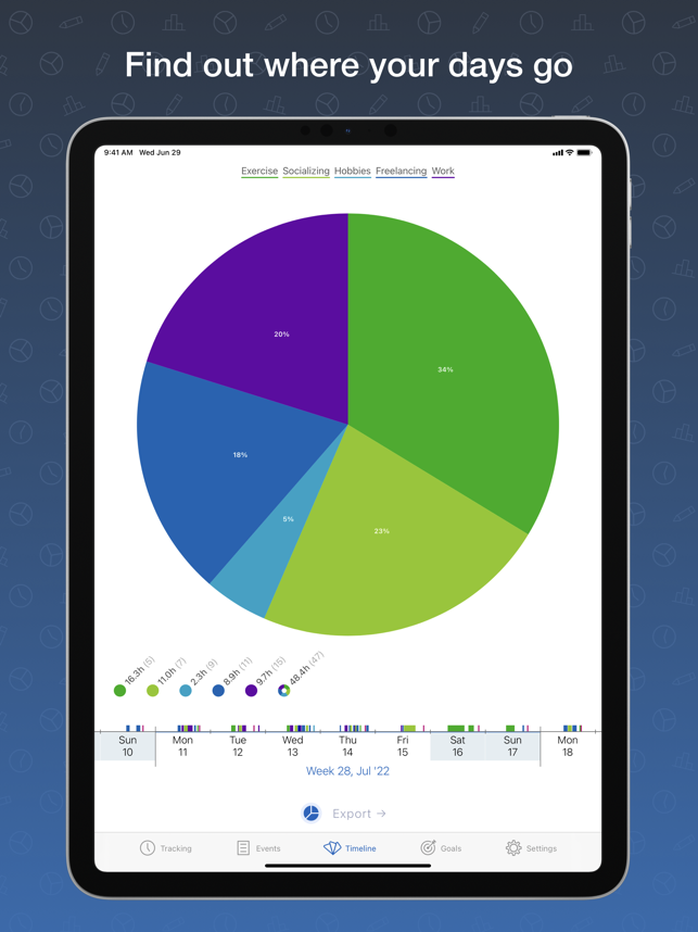 ‎Timelines Time Tracking Screenshot