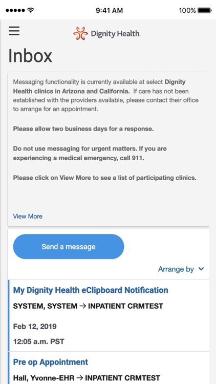 my portal. by Dignity Health screenshot-3