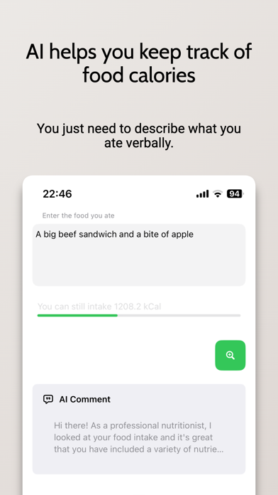 FoodCa AI-AI Food Calorie Tool Screenshot