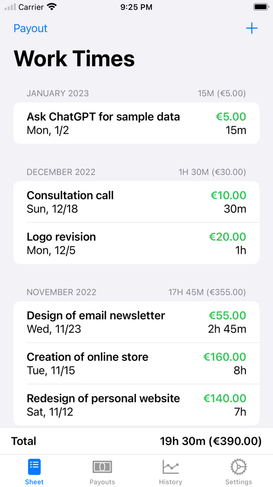 #1. TimeSheet Time Tracking (iOS) 由: Jonas Frey