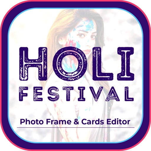 Holi Photo Frame & Card Editor icon