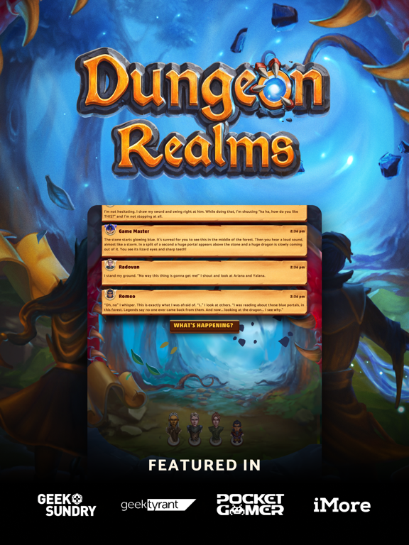 Dungeon Realms: Chat & Roll iPad screenshot 1 - Entertainment app