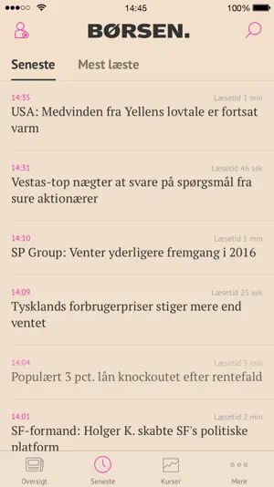 Børsen screenshot 2