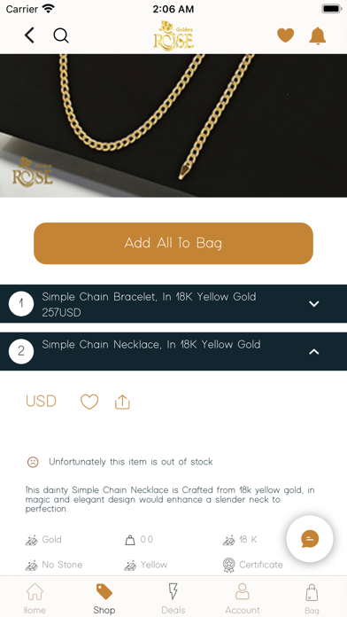 Golden Rose Jewelry Screenshot