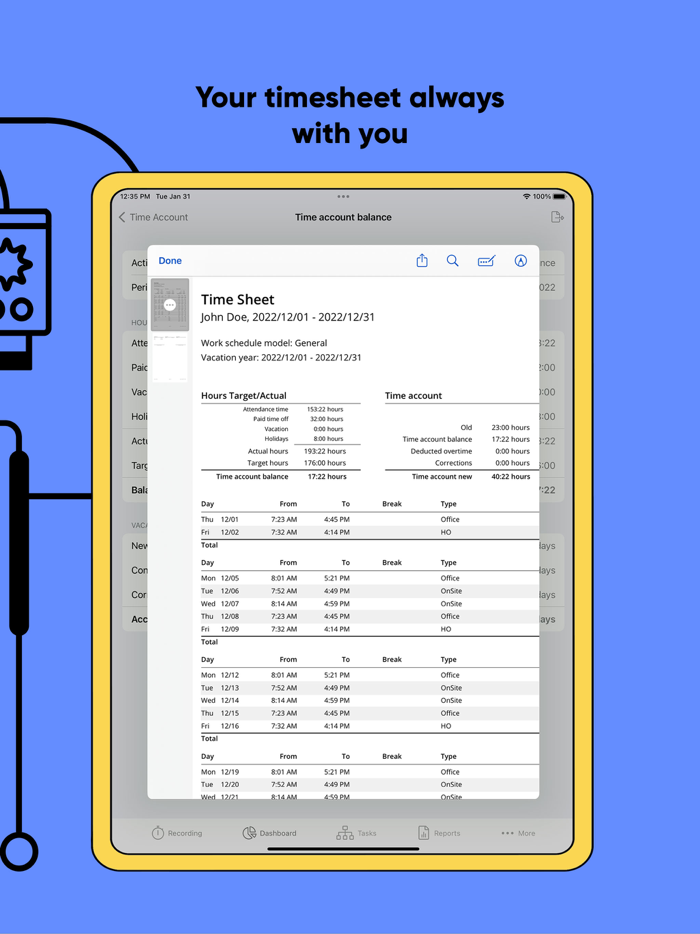 timr - Time and Mileage Tracker