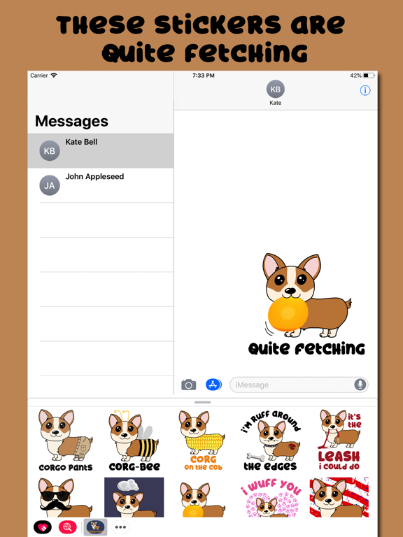 Screenshot #4 pour Corgi Puns - cute dog stickers