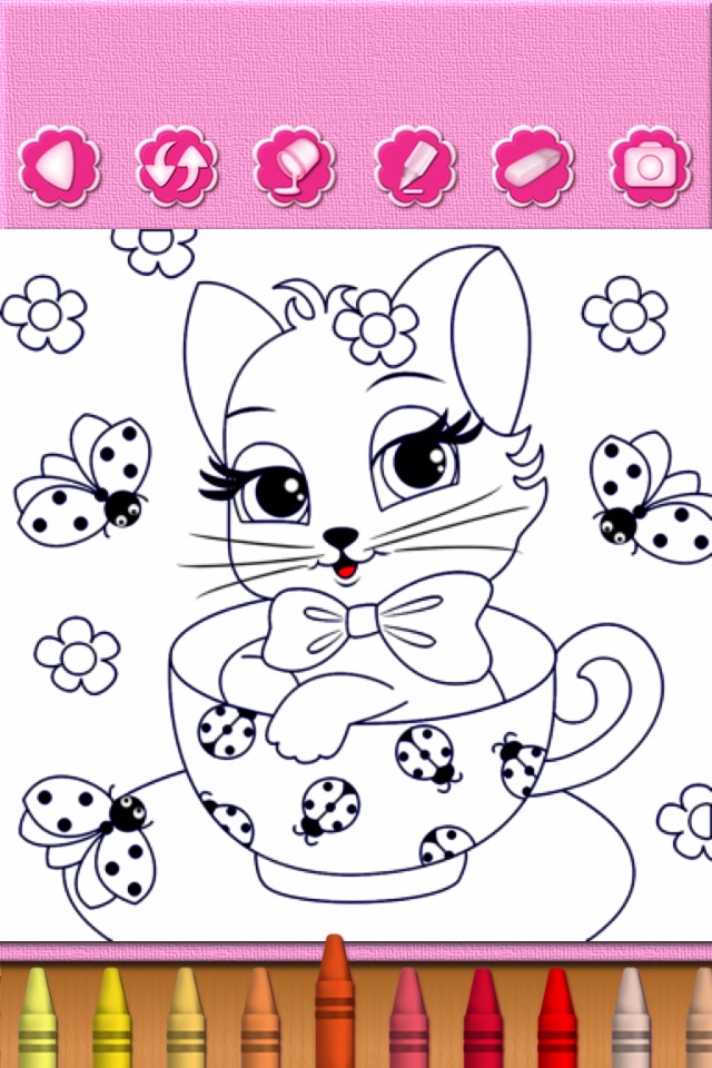Cat Kitty Kitten Coloring Book screenshot 2