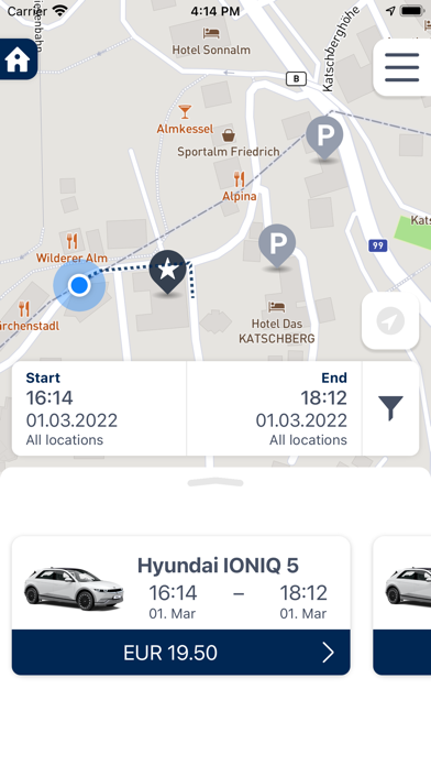 Hyundai Carsharing Screenshot