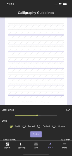 ‎Calligraphy Guidelines Screenshot