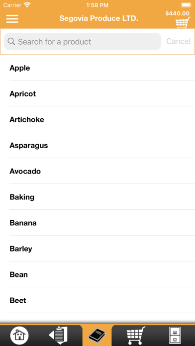 Segovia Produce Checkout App Screenshot