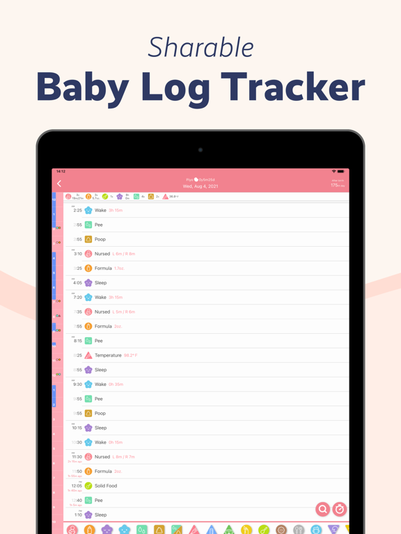 Screenshot #4 pour PiyoLog: Newborn Baby Tracker