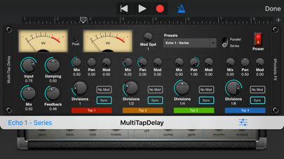 Screenshot #2 pour Multi-Tap Delay AUv3 Plugin