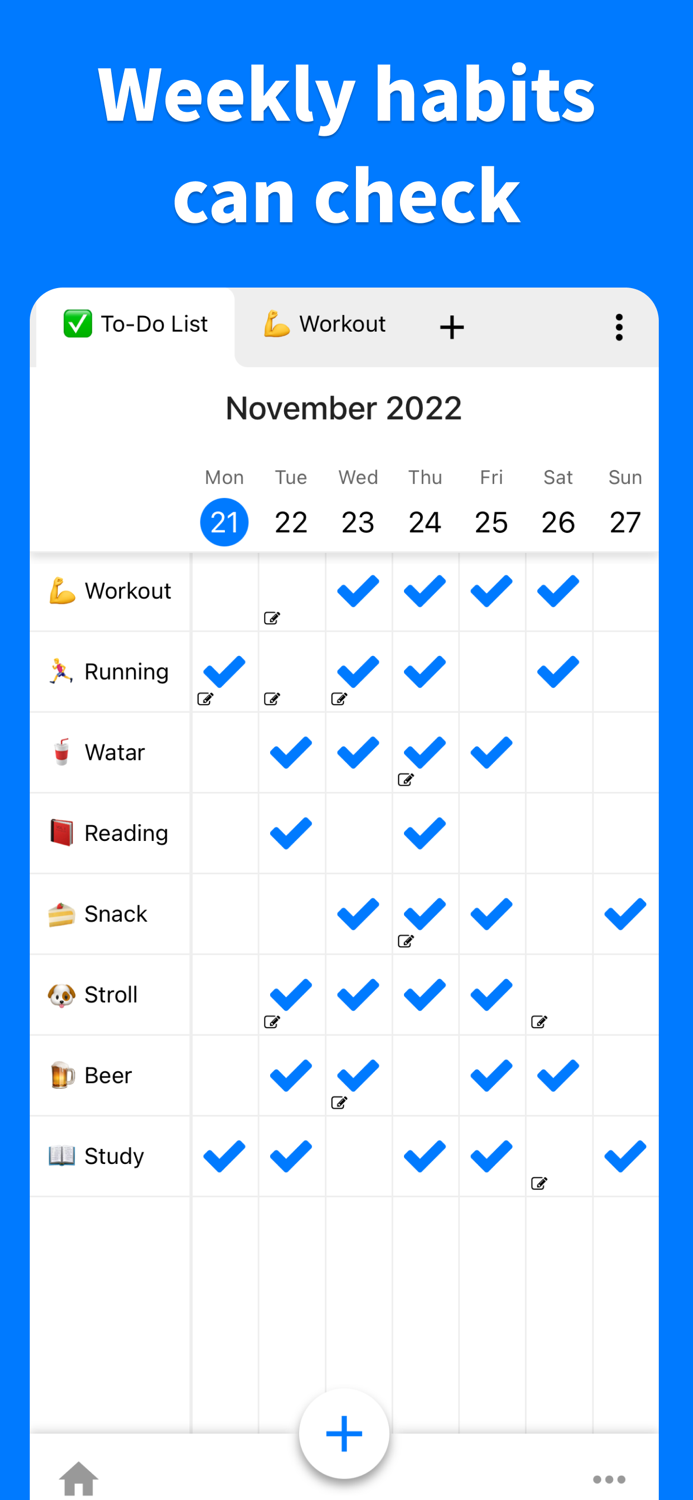 Habit Check Calendar