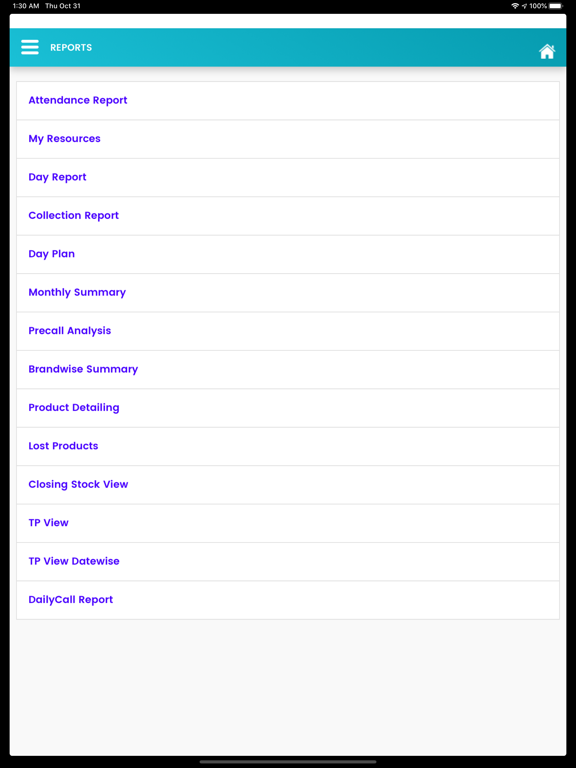 SAN SALES iPad screenshot