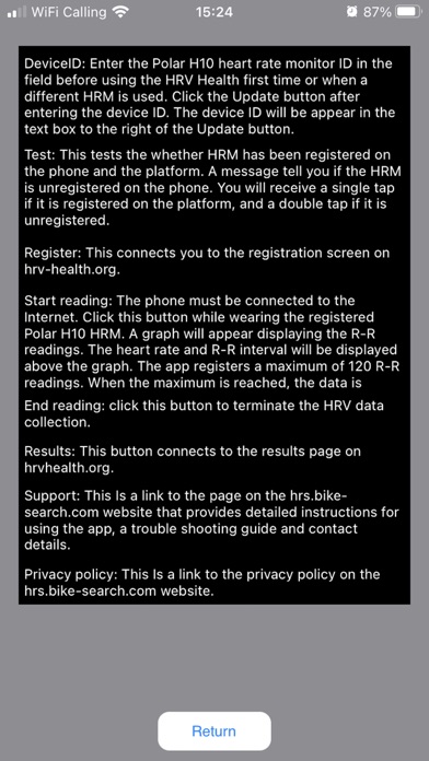 HRV Health basic Screenshot
