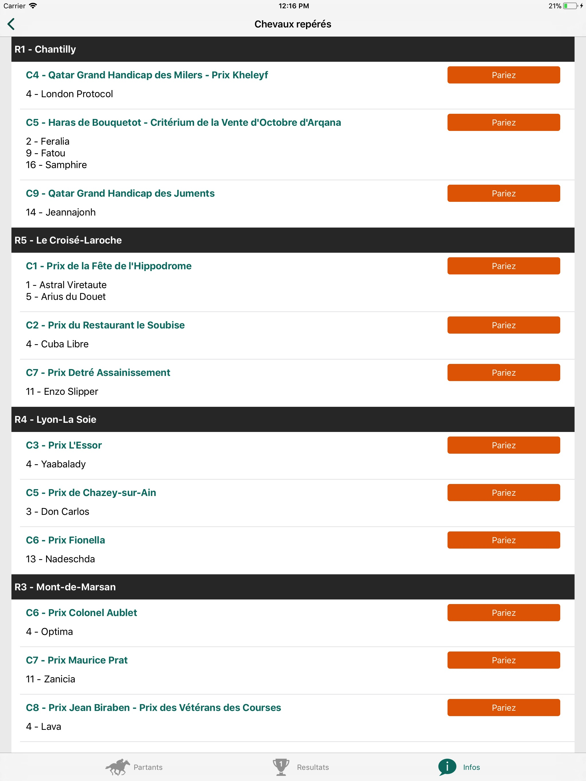 Geny Courses