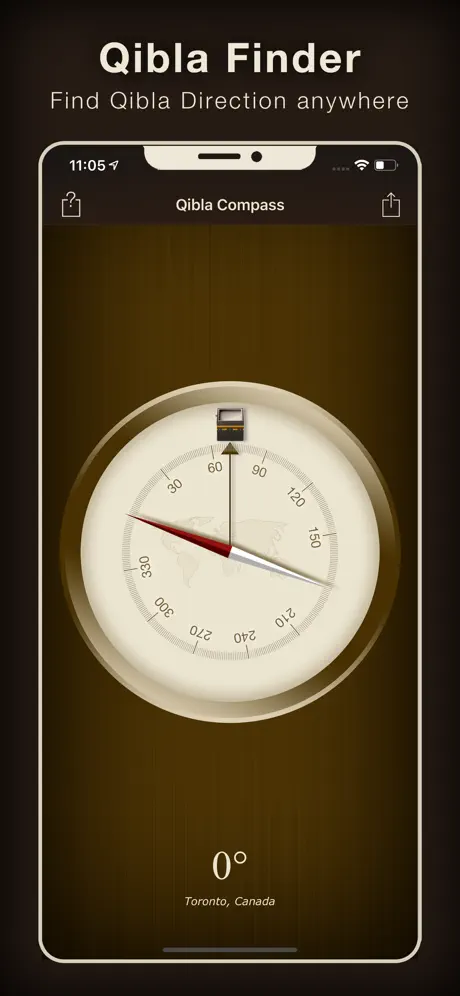 Qibla Compass (Kaaba Locator)