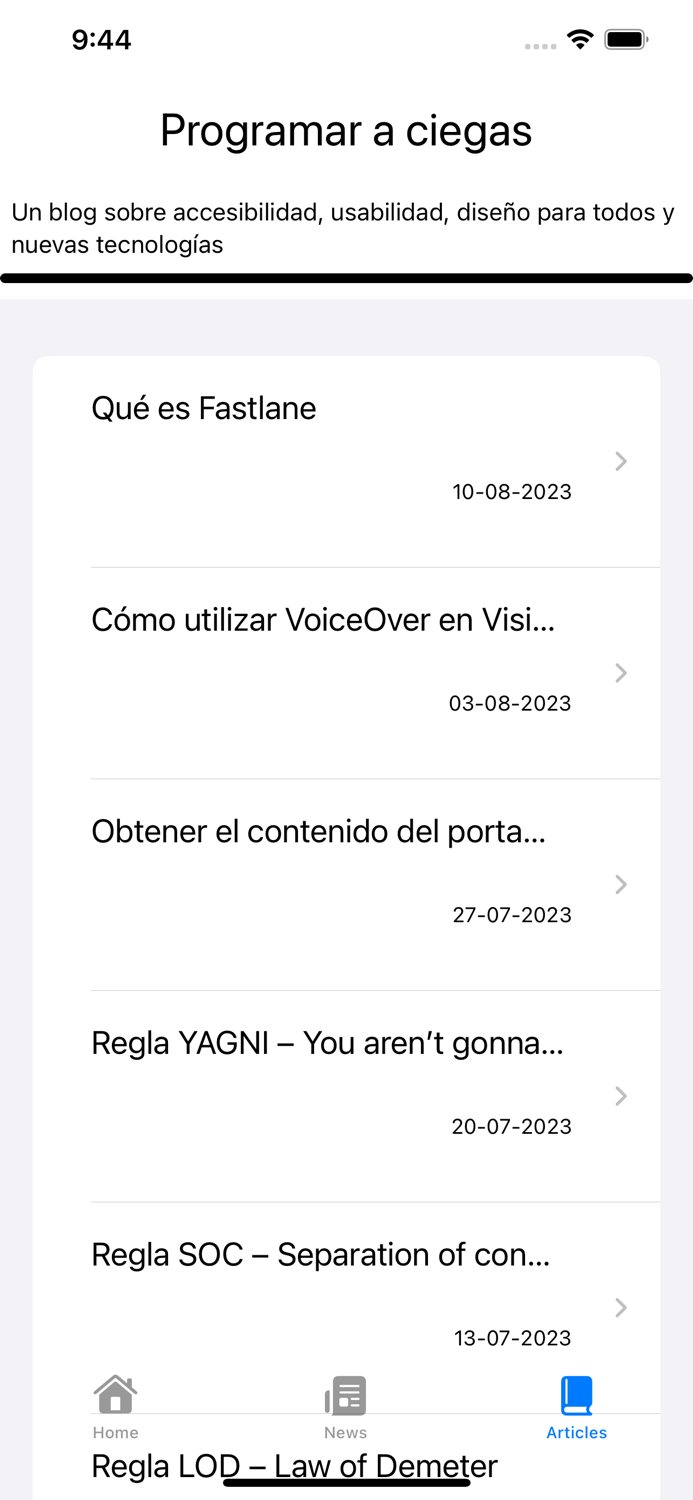 Programar a ciegas RSS